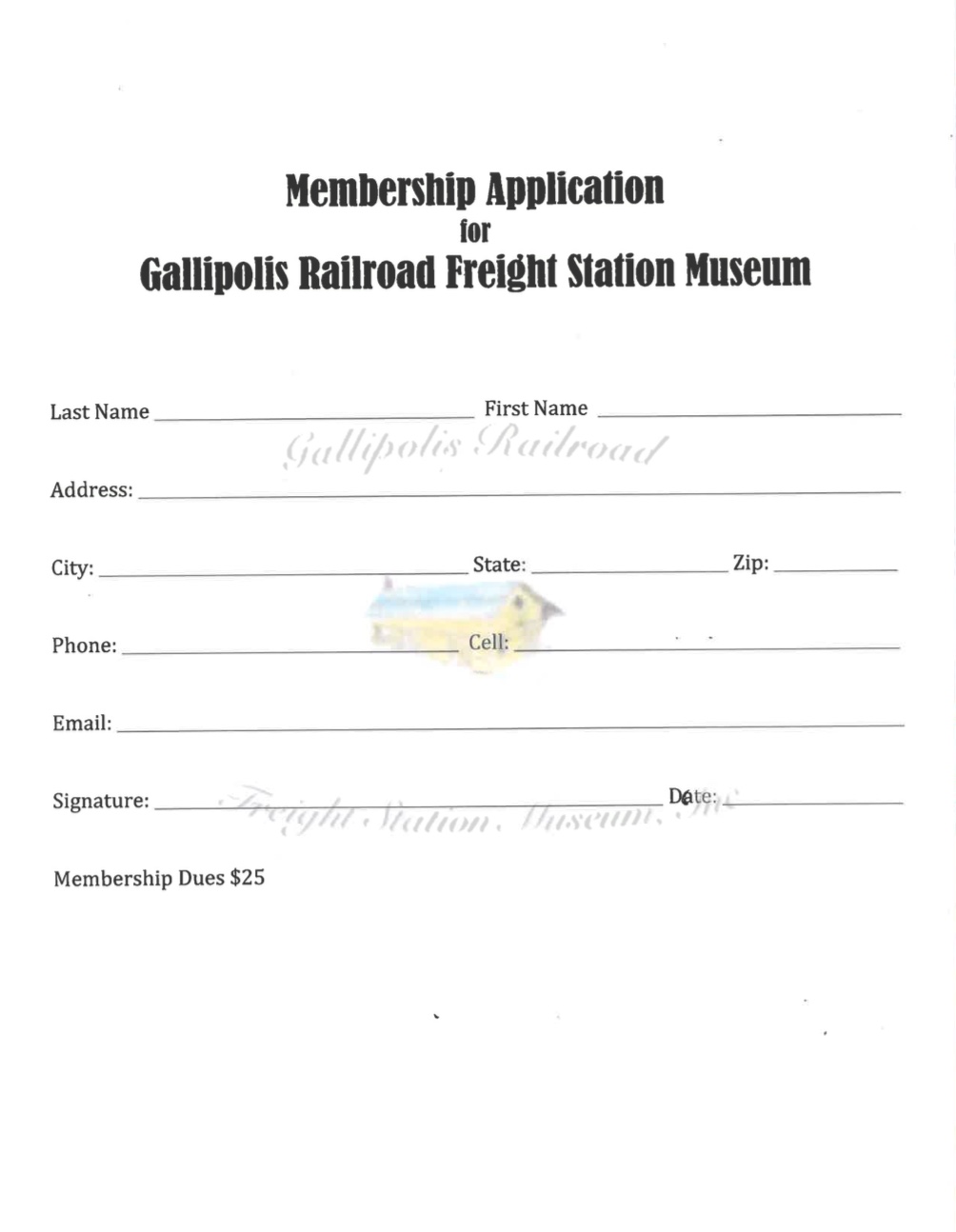 Membership - Gallipolis Railroad Freight Station Museum